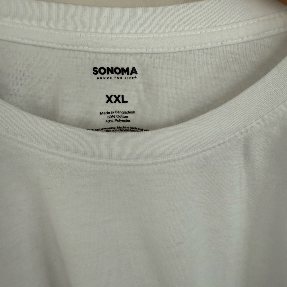 Sonoma White Long Sleeve Men's Tee - Picture 2 of 4